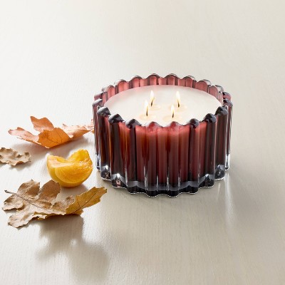 4 Wick Ribbed Glass Jar Candle 22oz - Hearth & Hand™ with Magnolia, 3 of 8