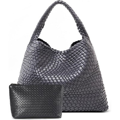 Large Woven Tote Bag for Women Weave Purse Woven Leather Handbag