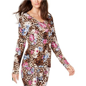 Thalia Sodi Womens Cross-Back Floral Pullover Blouse, Multicoloured, Small - 1 of 1