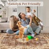 Coucheta Washable Bohemian Area Rug, Distressed Oriental Floral Pattern, Non-Slip Low Pile Carpet for Living & Dining Room, Bedroom, Nursery & Office - 4 of 4