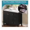 36 Inch Bathroom Vanity with Ceramic Sink Bathroom Storage Cabinet with 2 Doors amd 3 Drawers 2 Doors - 3 of 4