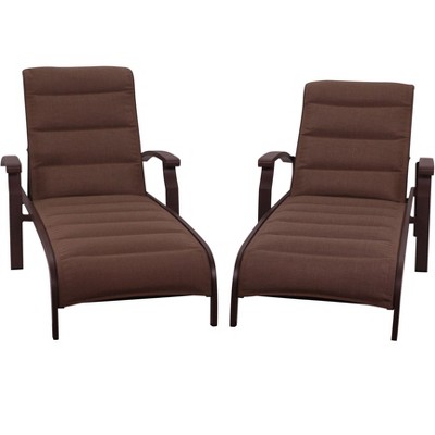 Courtyard Casual Madison Padded Sling Chaise Lounge  Price is for 2 Chaise Lounges Alum frame in powder coating  12pcs/stack