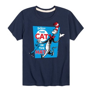 Boys' - Dr. Seuss - The Cat In The Hat Book Cover Short Sleeve Graphic T-Shirt - 1 of 4