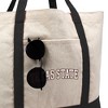 Texas State University Bobcats Distressed School Name Canvas Tote Bag With External Pocket, Reusable Shoulder Bag for Shopping, School, Beach - 2 of 4