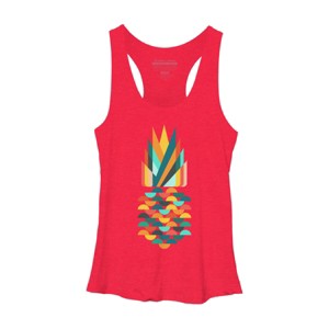 Women's Design By Humans Geometric Pineapple By radiomode Racerback Tank Top - 1 of 2