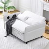 KWPZQEB 65.74" Multi-Functiona Sofa Bed, Corduroy Loveseat Sofa with Adjustable Backrest & Pull Out Bed, Floor Sofa Bed for Living Room, Small Space - 3 of 4