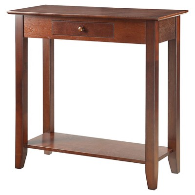 American Heritage Hall Table with Drawer/Shelf Espresso - Breighton Home