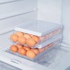 OU Egg Holder for Fridge, Rolling Egg Organizer for Refrigerator Organization, Clear Stackable Container for Kitchen Organizers and Storage, BPA Free - 3 of 4