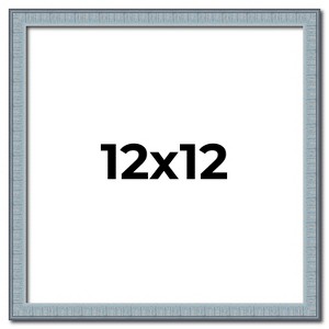 PosterPalooza | Square Textured Blue Picture Frame - UV Acrylic, Foam Board Backing, Hanging Hardware - 1 of 4