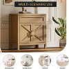Acekool Buffet Cabinet Sideboard with Storage, 34" Modern Farmhouse Console Table, 2 Doors & Adjustable Shelf for Entryway, Living Room, Kitchen - 4 of 4