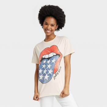 Women's The Rolling Stones Americana Short Sleeve Graphic T-Shirt - Beige