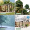 Outdoor Greenhouse - Polycarbonate Greenhouse with Roof Vent, Lockable Door, and Aluminum Frame for Your Garden - 4 of 4