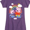 Girls' - Peppa Pig - Rain Puddles with Rainbow Fitted Short Sleeve Graphic T-Shirt - 2 of 4