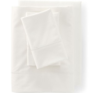 Lands' End 400 Thread Count Premium Supima Cotton No Iron Sateen Bed Sheet Set - 1 of 2