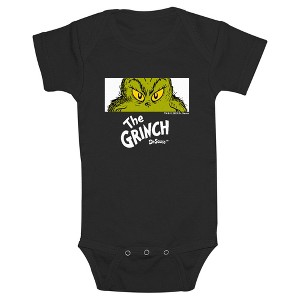 Infant's Dr. Seuss Grinch Eyes Crop  Bodysuit - Black - 18 Months - 1 of 3