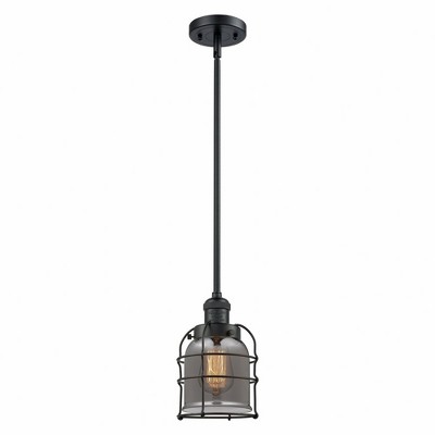 Bell Cage - 1 Light Mini Pendant In Traditional Style-9 Inches Tall and 6 Inches Wide