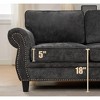 109.5" Chenille Modular L-Shaped 6-Seater Sectional Sofa, Rolled Armrest, 7 Cushions - 4 of 4