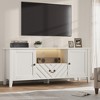 TV Stands for Living Room, Entertainment Center with Led Lights, Television Stands for 65 inch tv, TV Console with 2 Storage and 1 Drawer for Bedroom - 3 of 4