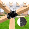 6x6 Pergola Brackets Kit, Woodwork Right Angle Corner DIY Brackets 6" x 6" (Actual:5.5"x5.5"), Powder-Coated Pergola Hardware, for Pergola Gazebo - 4 of 4