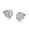 Guili Sterling Silver Earrings with Round Cubic Zirconia in Silver, Gold, or Rose Finish – A Timeless, Elegant, and Sophisticated Jewelry Essential - 4 of 4
