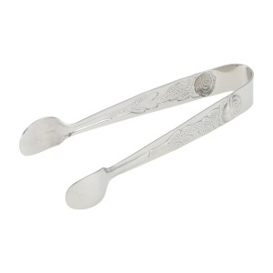 Unique Bargains Food Tongs Round Head Rose Design Dishwasher Safe 304 Stainless Steel 1Pc - 1 of 3