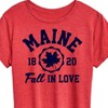 Women's - Instant Message - Maine 1820 Fall in Love Short Sleeve Graphic T-Shirt - 2 of 4