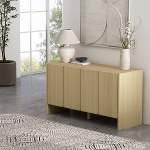 GDFStudio Lopez  60" Modern Wood 4-Door Sideboard Buffet Cabinet - 1 of 4