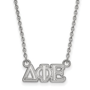 Black Bow Jewelry Sterling Silver Delta Phi Epsilon Greek Life Necklace 18 Inch - 1 of 4