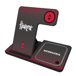 Keyscaper University of Nebraska Huskers Linen 15-Watt 3 in 1 Charging Station - 1 of 4