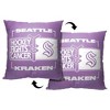 NHL Seattle Kraken Hockey Fights Cancer Fight For Throw Pillow 18x18 Inches - 2 of 4