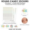 Big Dot of Happiness 100th Birthday - Cheerful Happy Birthday - Colorful Birthday Party Small Round Candy Stickers - Party Favor Labels - 324 Count - 3 of 4
