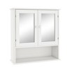 Bathroom Wall Cabinet with Doule Mirror Doors and Shelvs - 3 of 4