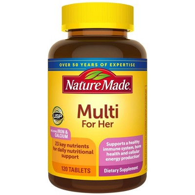 Nature Made Multi for Her - Women&#39;s Multivitamin Tablets - 120ct