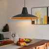 LLHZSY Industiral Black Gold Dome Pendant Chandelier Lights for Kitchen Island Dining Room - W 25 3/5" - 2 of 4