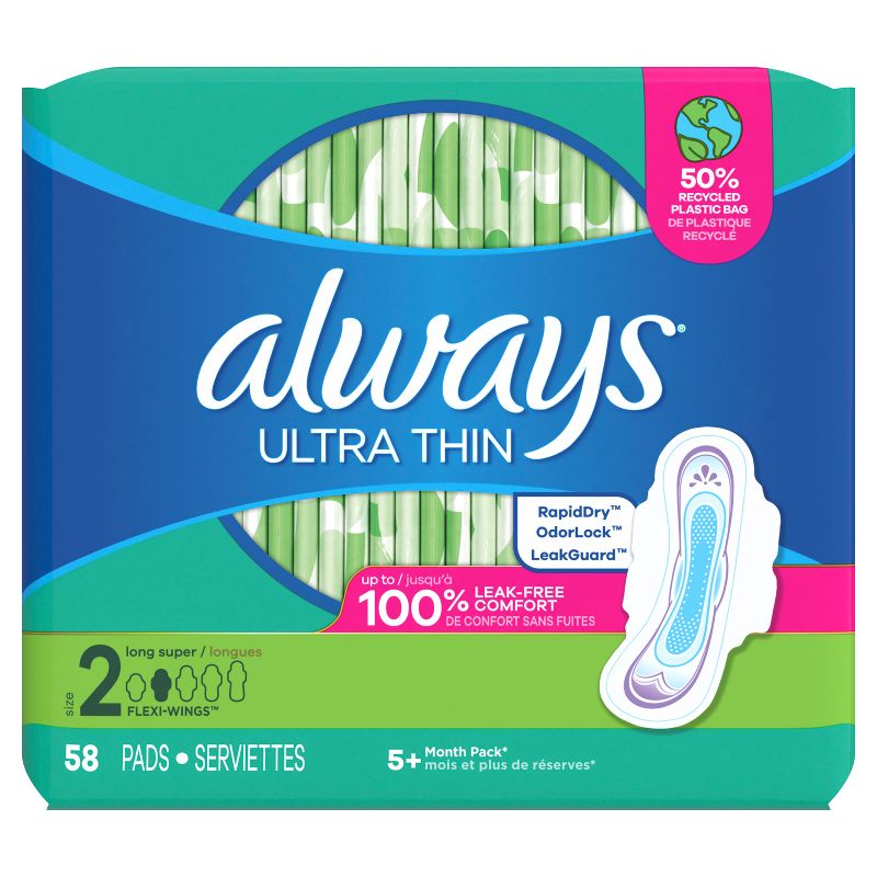 Always Ultra Thin Long Super Pads - Size 2, 3 of 11