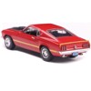 1969 Ford Mustang Mach 1 Calypso Coral Red with Black Hood and Yellow Stripes 1/43 Diecast Model Car by IXO Models - 3 of 4