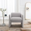 Arm Chair with waved arms, Metal decoration on both side arms - 2 of 4