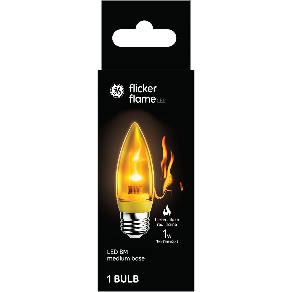 Photos - Light Bulb General Electric GE Flicker Flame LED  Medium Base 