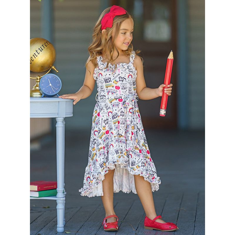 Girls Do Your Thing Doodle Hi-Lo Dress - Mia Belle Girls, 5 of 6