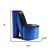 HomeRoots 9" Royal Blue Black And Gold Velvet High Heel Jewelry Box - 3 of 4