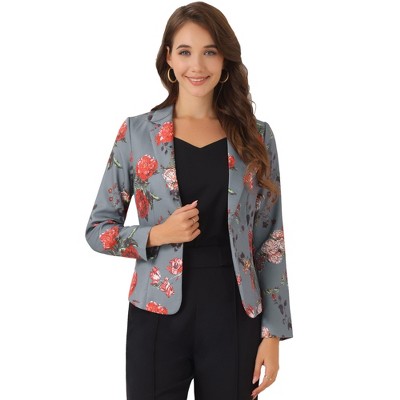 INSPIRE CHIC Women's Notched Lapel Open Front Business Casual Blazer