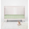 Bacati - Solid Light Green 100 percent Cotton Universal Baby US Standard Crib or Toddler Bed Fitted Sheet - 4 of 4