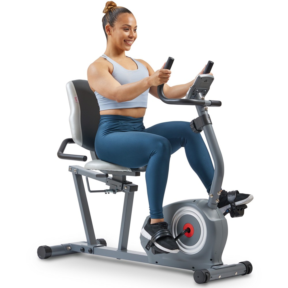 Photos - Exercise Bike Sunny Health & Fitness Essentials Series Magnetic Battery Smart Recumbent