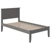 AFI Furnishings Nantucket Twin Extra Long Platform Bed with Open Footboard and Turbo Charger in Grey - 4 of 4