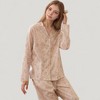 Anna-Kaci Lounge Women's Long Sleeve Pajama Set Small Floral Print Button-Up Top with Notch Collar and Relaxed Fit Pants - 4 of 4