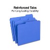 HITOUCH BUSINESS SERVICES Reinforced File Folder 1/3 Cut Letter Size Blue 100/Box TR508911/508911 - 3 of 4