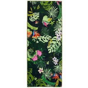 Homefires Island Vibe 20" x 54" Tropical Palm & Hibiscus Runner Rug – Indoor/Outdoor Accent - 1 of 3