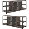 63" Farmhouse TV Stand for 65/75 inch TVs, Rustic Entertainment Center with Storage Cabinet for Living Room - 4 of 4