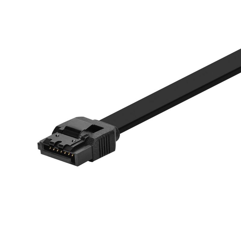 Monoprice DATA Cable - 1.5 Feet - Black | SATA 6Gbps Cable with Locking Latch, data transfer speeds of up to 6 Gbps, 2 of 7