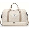 Luupatchy Three-dimensional Diamond Patterned Travel Bag, Dry Wet Separation , for Travel, Fitness Yoga, Weekend Tote Overnight Bag - 2 of 4